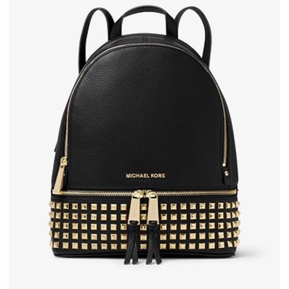 Michael Kors Handbags - Michael Kors Rhea Studded Leather Backpack